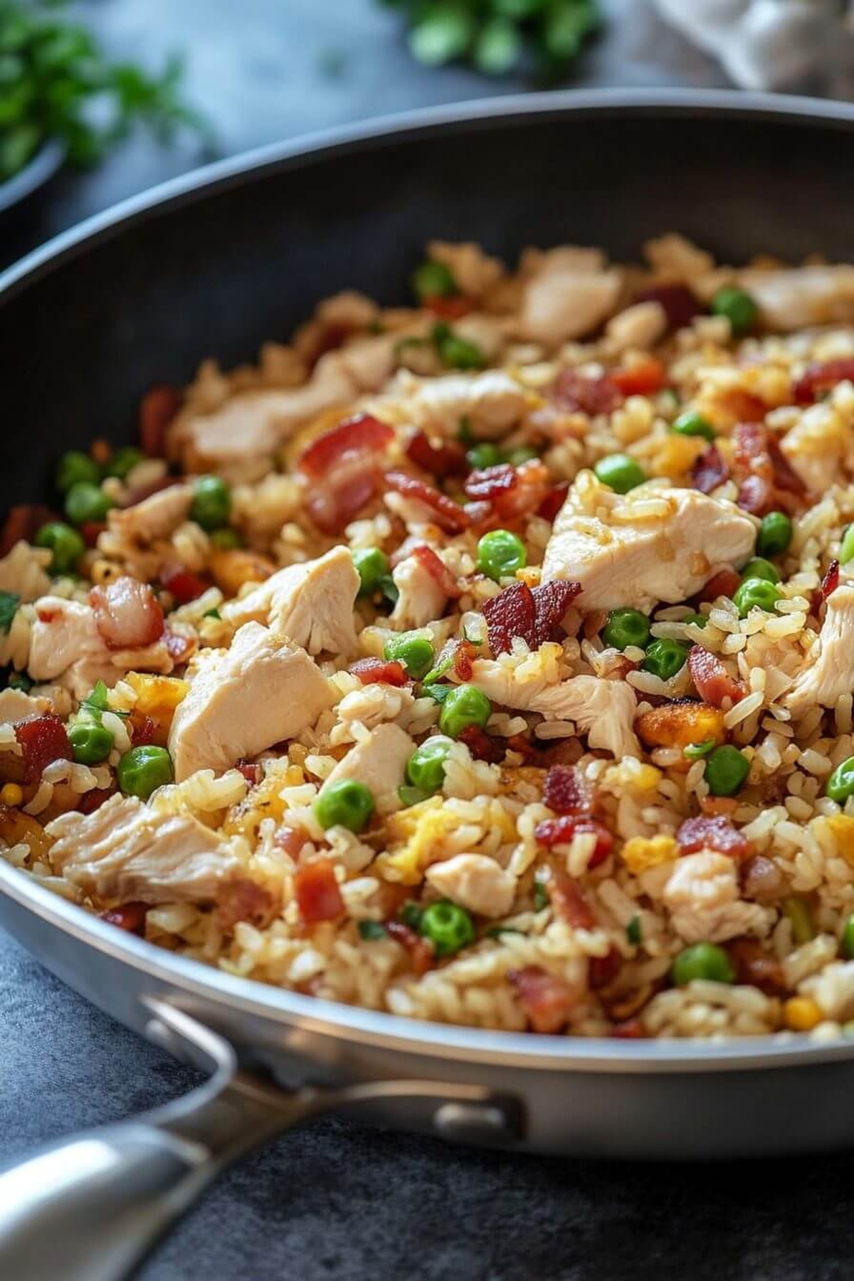 Savory Chicken And Bacon Fried Rice Recipe