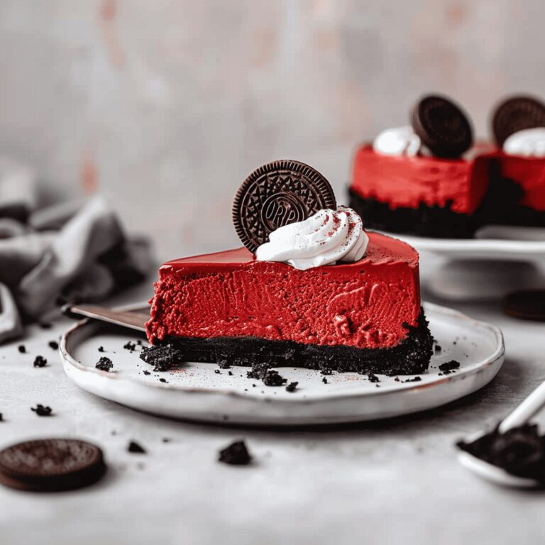 Decadent Red Velvet Cheesecake with Oreo Crust Recipe