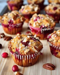 Scrumptious Cranberry and Pecan Muffins Recipe