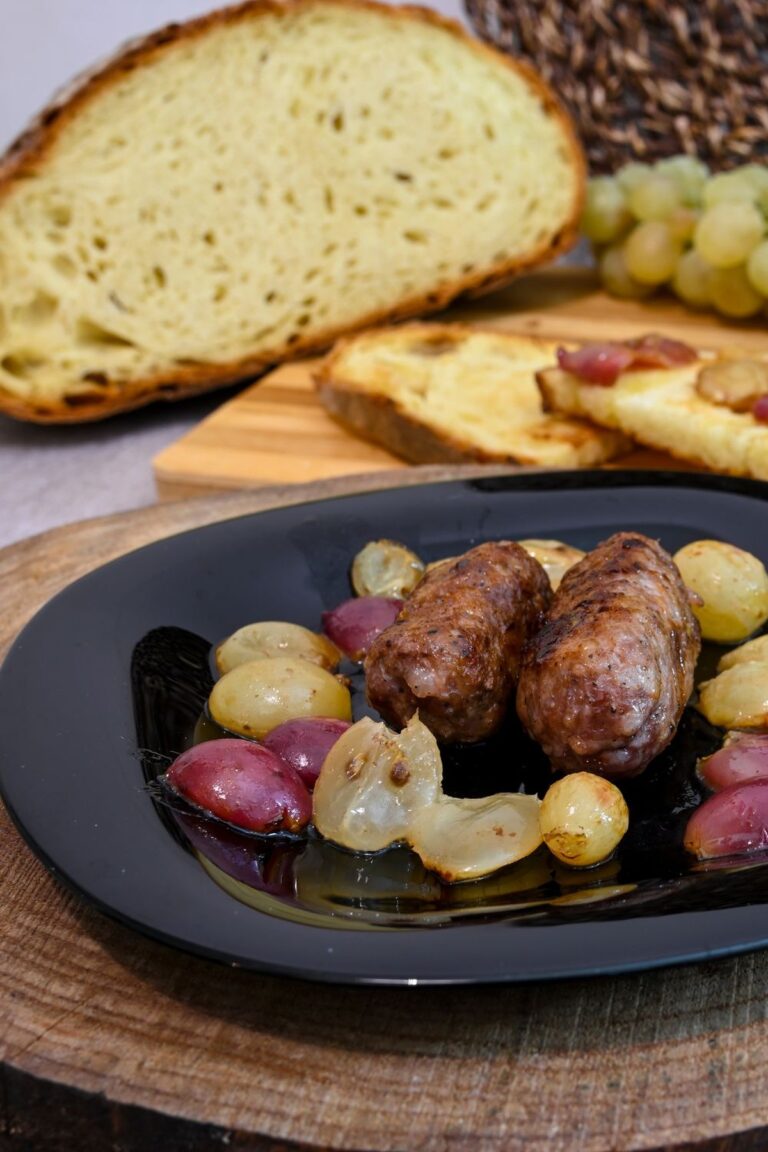 Rustic Roasted Sausage And Grapes Recipe