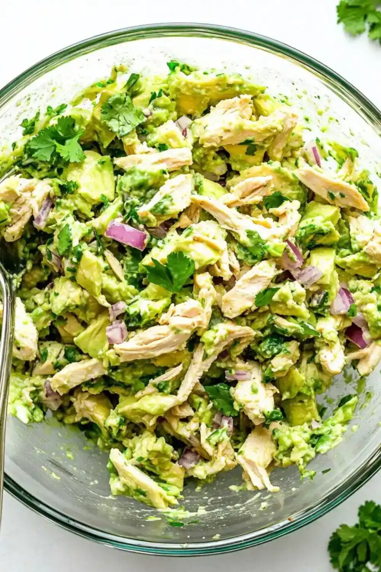 Zesty Low Carb Keto Avocado Chicken Salad Recipe