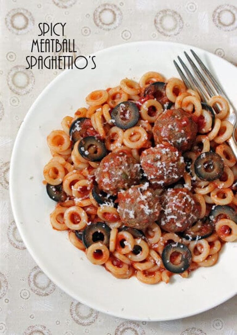 Hearty Meatball Homemade Spaghettios Recipe