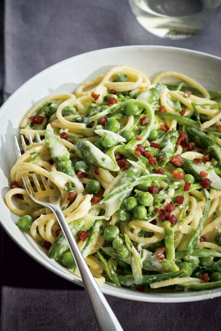 Ina Garten Spring Green Spaghetti Carbonara Recipe