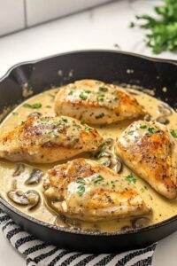 Decadent Garlic Butter Mushroom Stuffed Chicken Recipe