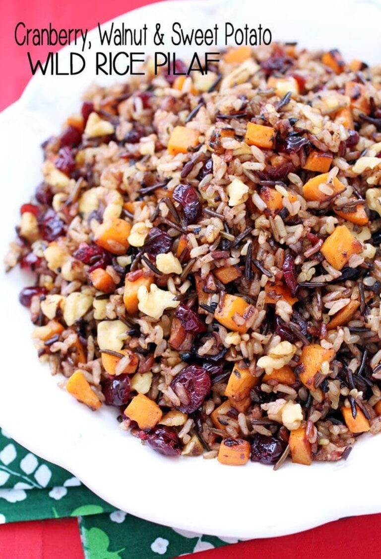 Hearty Cranberry Walnut Sweet Potato Wild Rice Pilaf Recipe