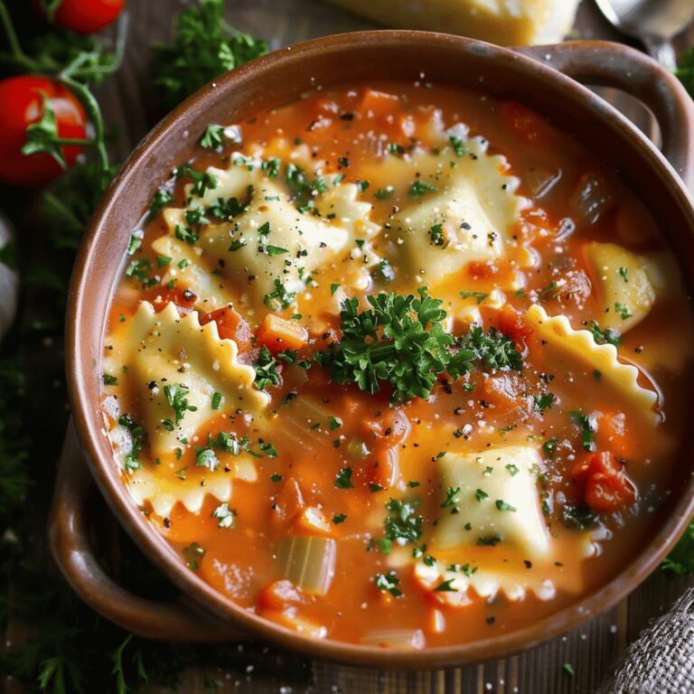 Hearty Ravioli Vegetable Soup Recipe