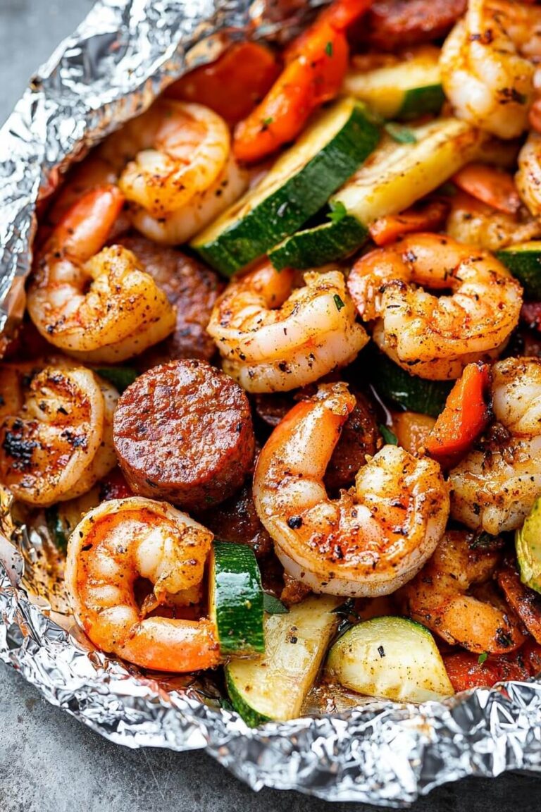 Zesty Cajun Shrimp Foil Packets Recipe