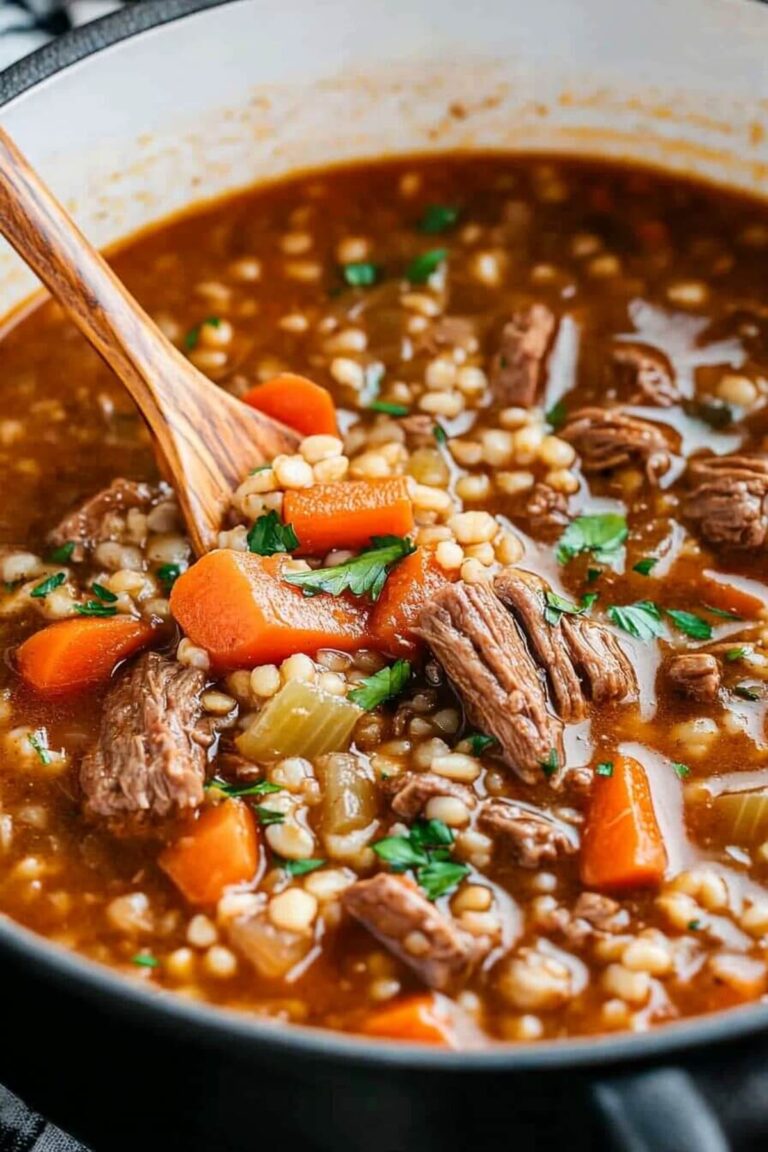 Hearty Beef And Barley Soup Recipe