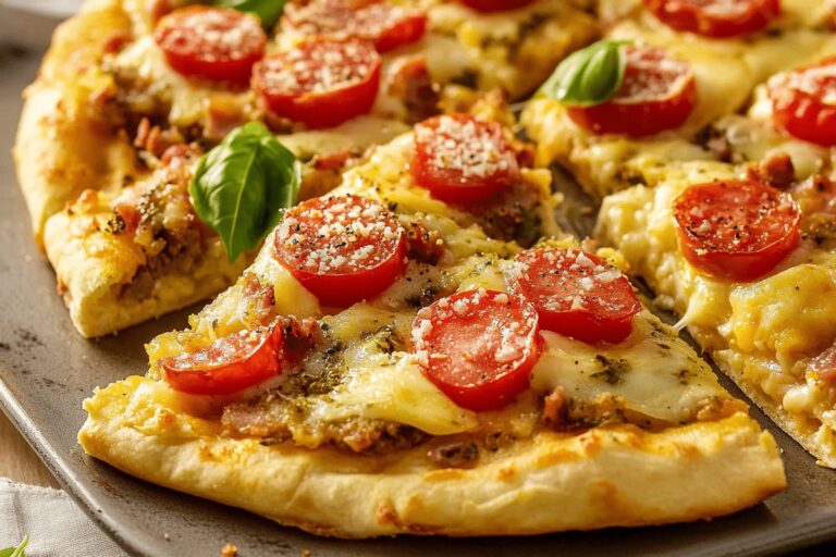 Luscious Garlic Spinach White Pizza Recipe