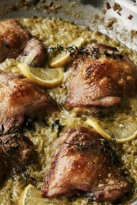 Ina Garten Creamy Chicken Thighs with Lemon & Thyme Recipe