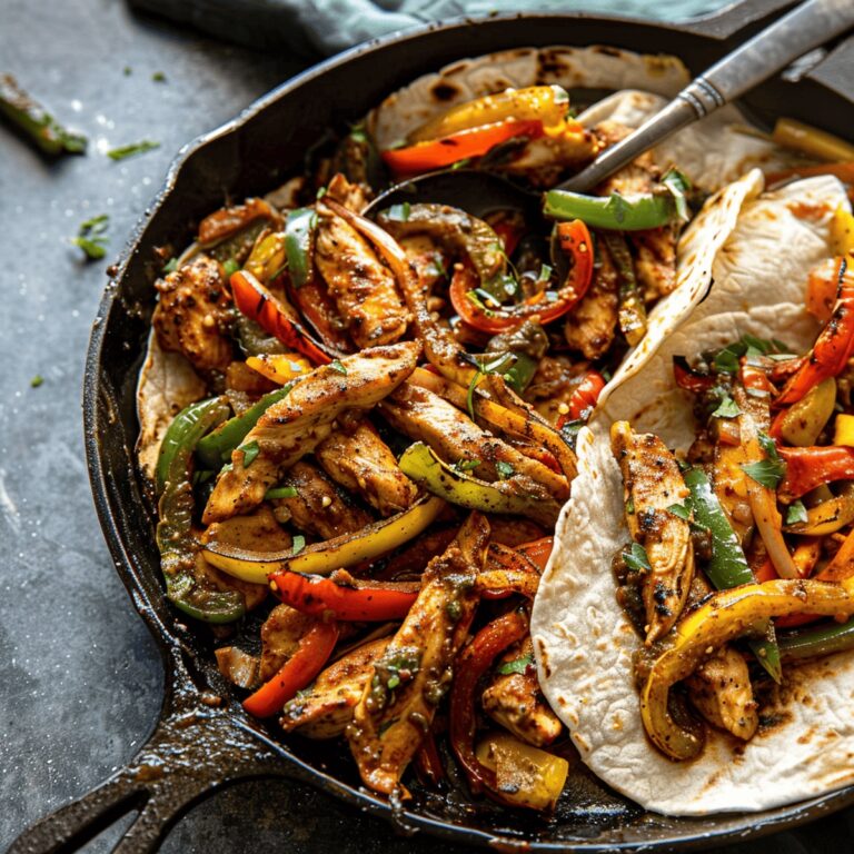 Sizzling Chicken and Pepper Fajitas Recipe
