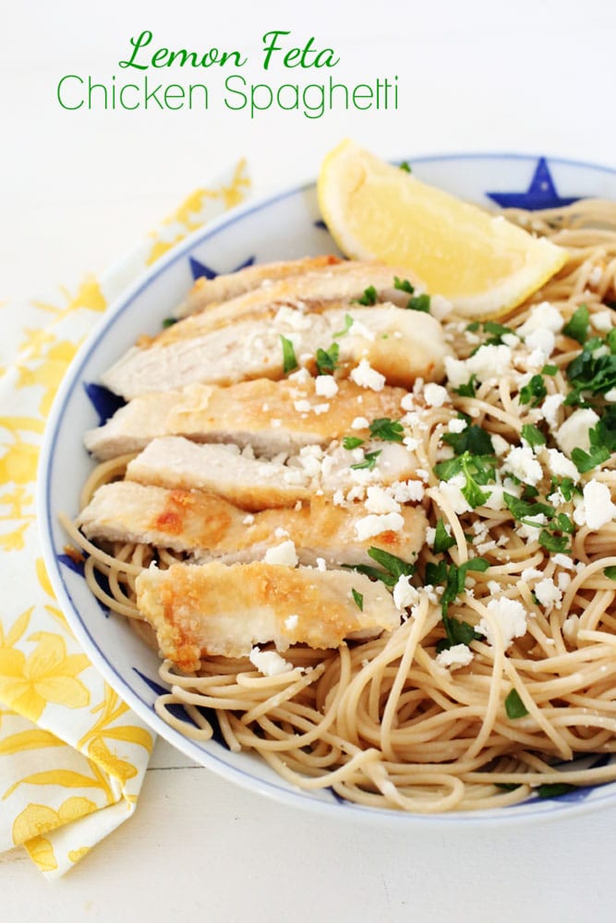Zesty Lemon Feta Chicken Spaghetti Recipe