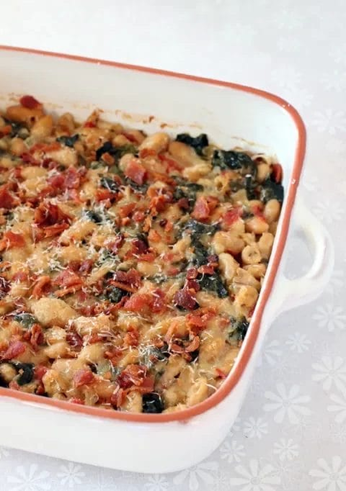 Creamy Spinach White Bean Gratin With Bacon Recipe