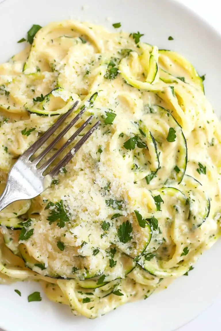 Skinny Keto Zucchini Alfredo Recipe