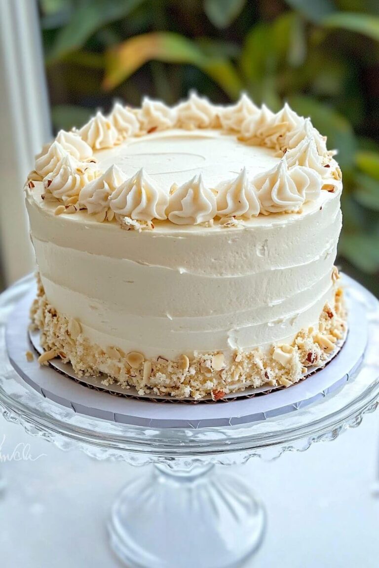Decadent White Almond Cake Recipe