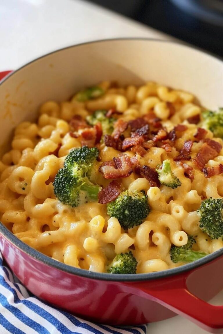 Creamy Chicken Broccoli Macaroni And Cheese With Bacon Recipe