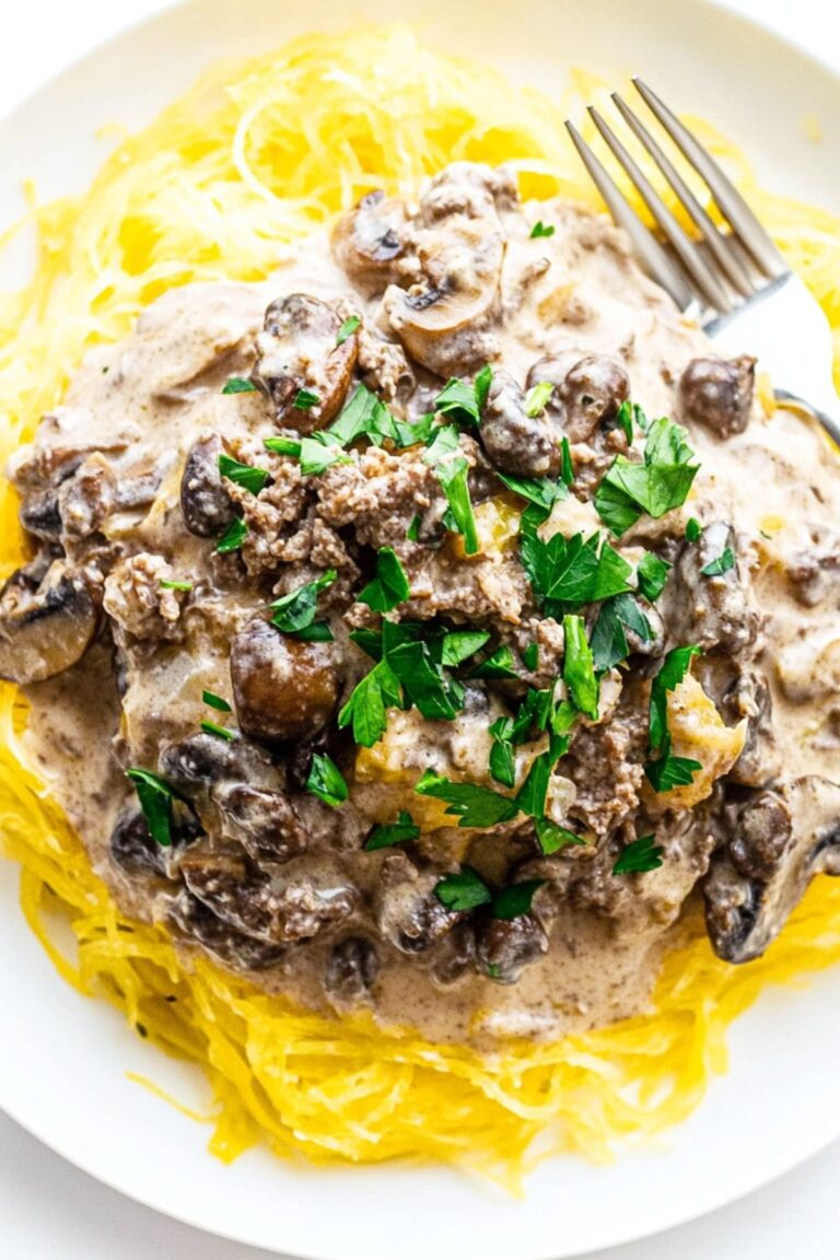 Hearty Low Carb Keto Ground Beef Stroganoff Recipe