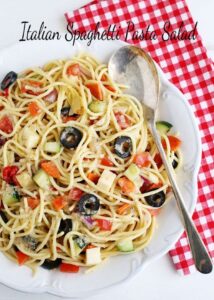 Zesty Italian Spaghetti Pasta Salad Recipe