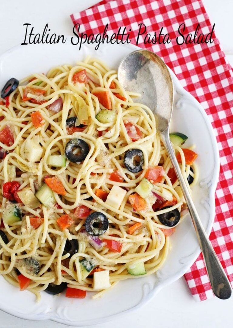 Zesty Italian Spaghetti Pasta Salad Recipe