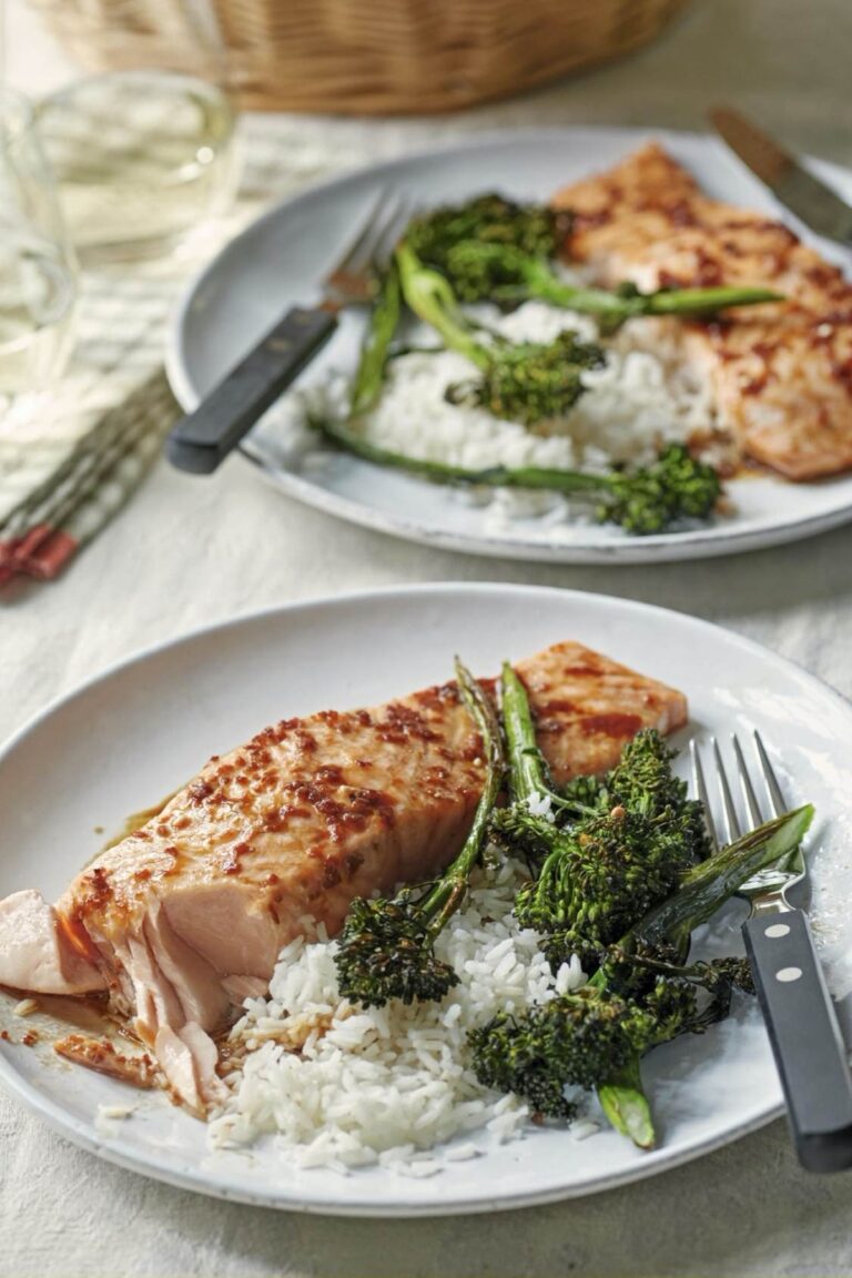 Ina Garten Salmon Teriyaki & Broccolini Recipe