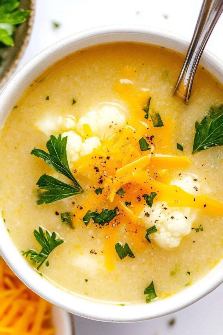 Comforting Keto Cauliflower Cheese Soup Recipe