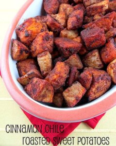 Spicy Cinnamon Chili Roasted Sweet Potatoes Recipe