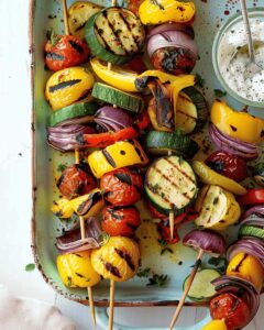Vibrant Mediterranean Vegetable Skewers Recipe