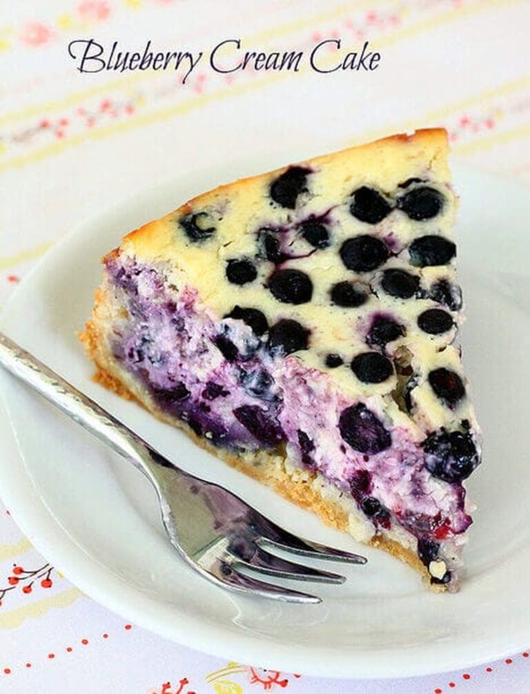 Heavenly Blueberry Cream Cake Recipe