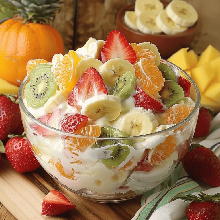 Luscious Tropical Cheesecake Fruit Salad Recipe