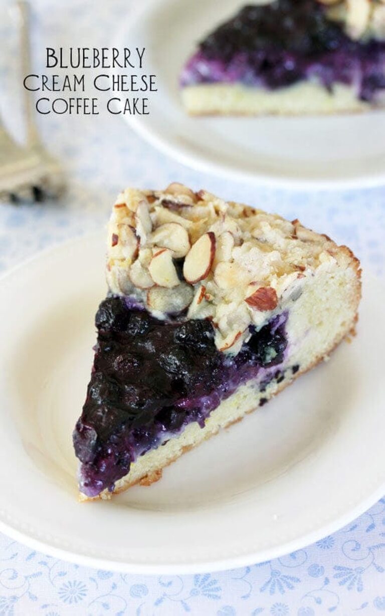 Creamy Blueberry Cream Cheese Coffee Cake Recipe