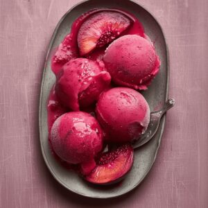 Velvety Cardamom Plum Sorbet Recipe