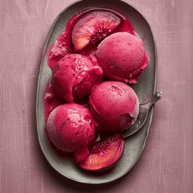 Velvety Cardamom Plum Sorbet Recipe