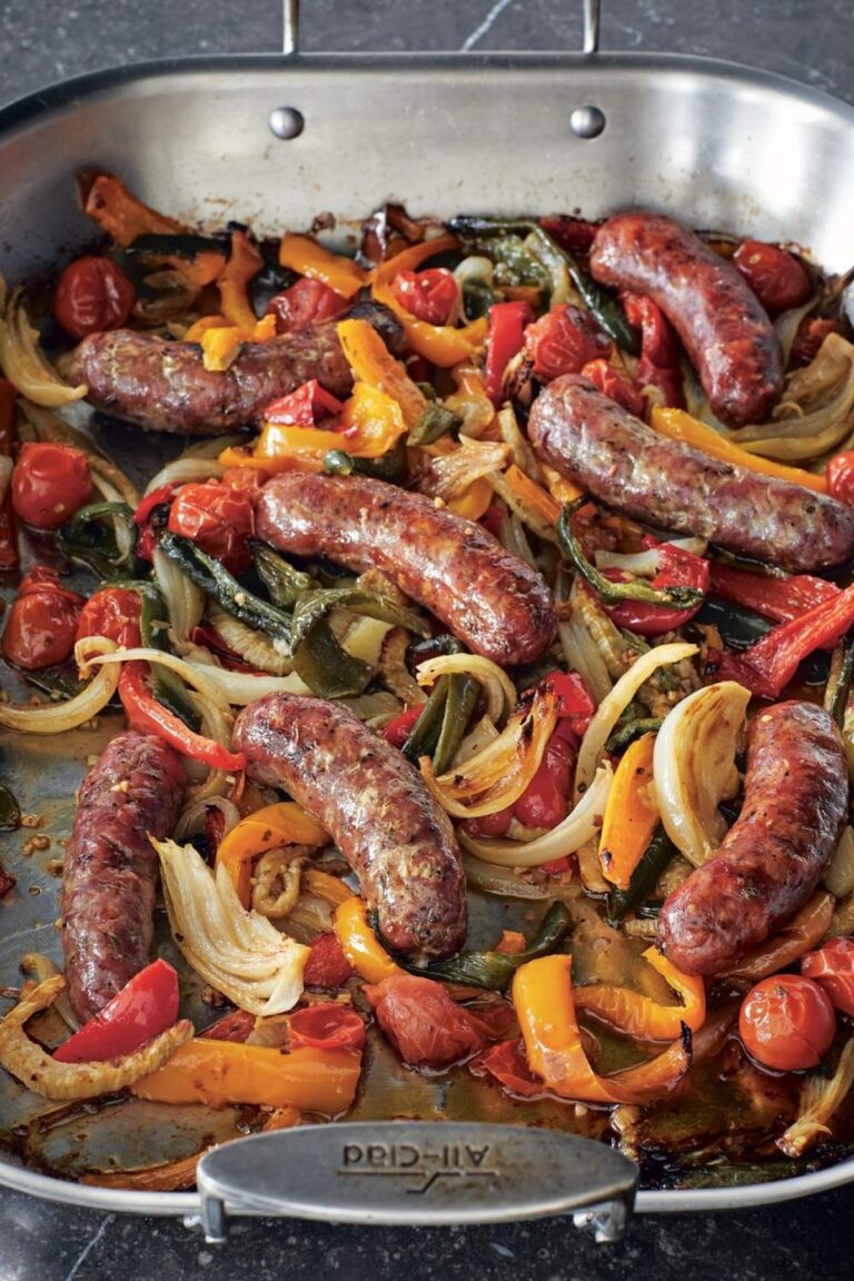 Ina Garten Roasted Sausages Peppers & Onions Recipe