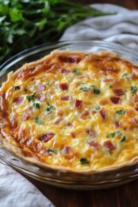 Decadent Homestyle Bacon And Cheese Quiche Recipe