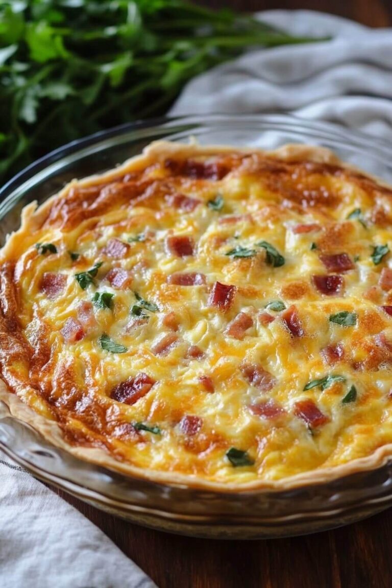 Decadent Homestyle Bacon And Cheese Quiche Recipe