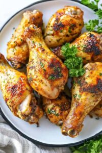 Crispy Low Carb Keto Air Fryer Chicken Legs Recipe