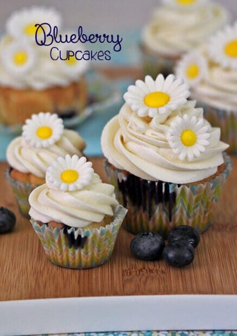 Heavenly Blueberry Cupcakes With Tangy Lemon Cream Cheese Frosting Recipe