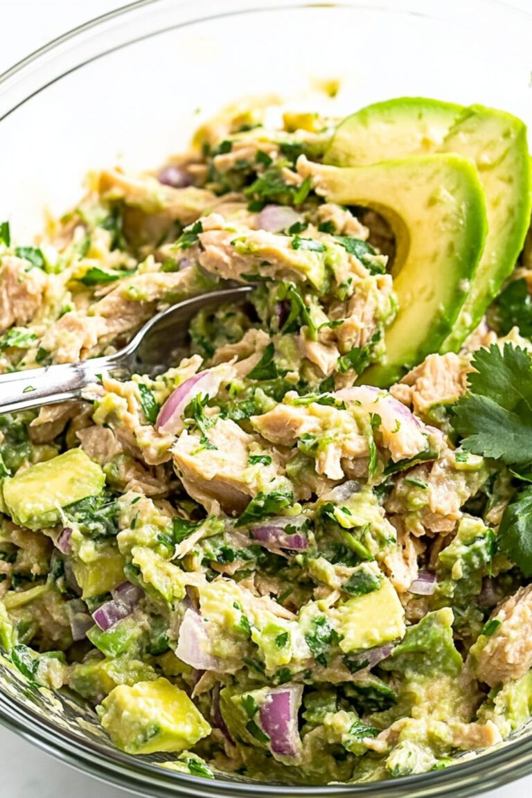 Zesty Low Carb Keto Avocado Tuna Salad Recipe