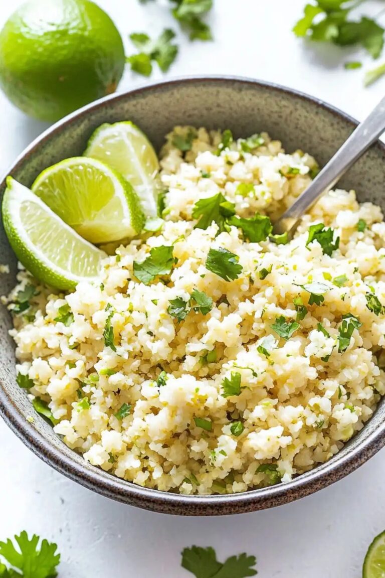 Zesty Low Carb Keto Cilantro Lime Cauliflower Rice Recipe