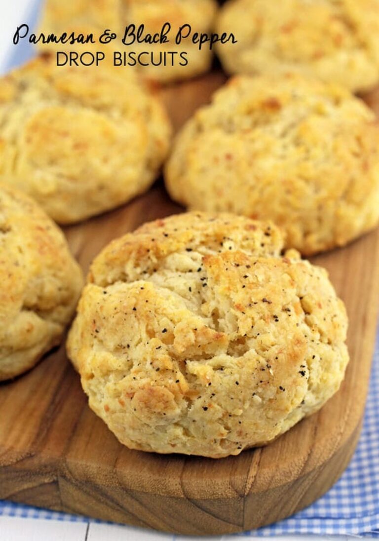Savory Parmesan & Black Pepper Drop Biscuits Recipe
