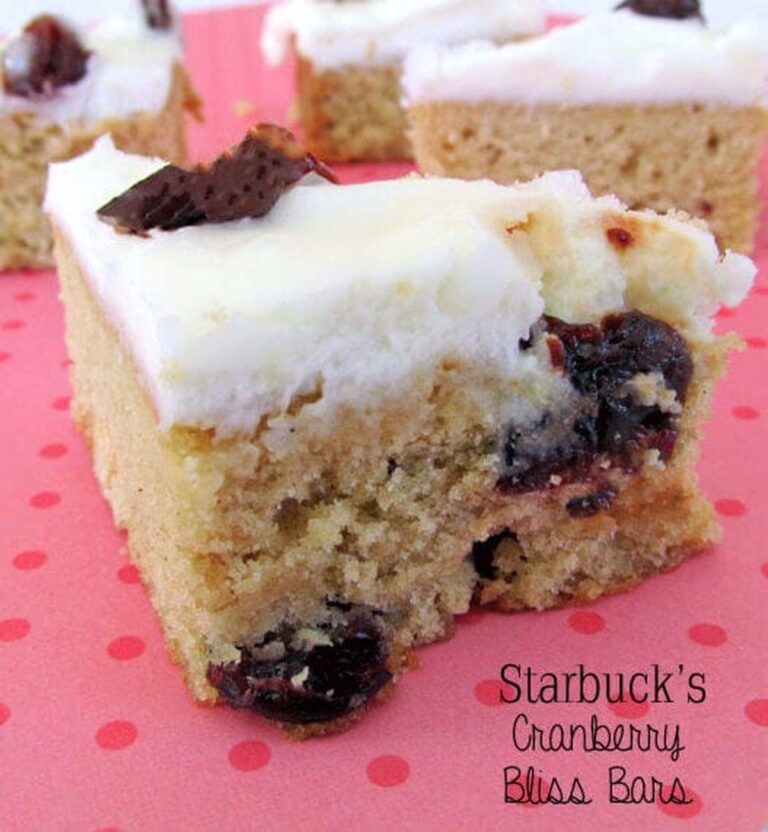 Delectable Starbucks Cranberry Bliss Bars Recipe