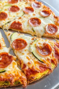 Crispy Keto Zucchini Pizza Crust Recipe