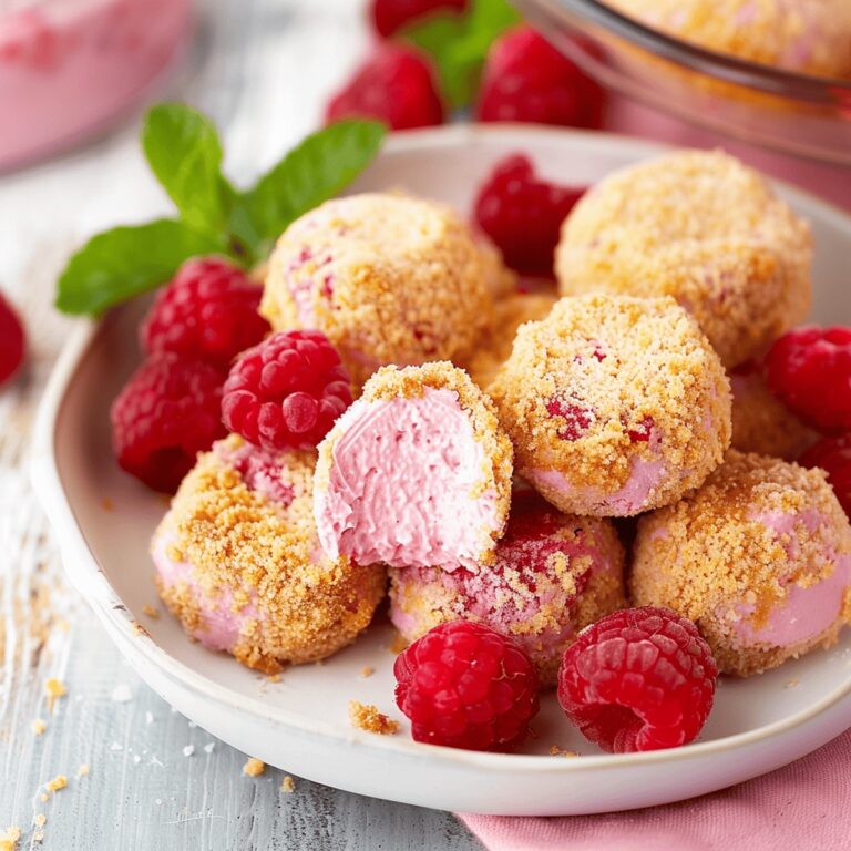 Decadent Raspberry No Bake Cheesecake Bites Recipe