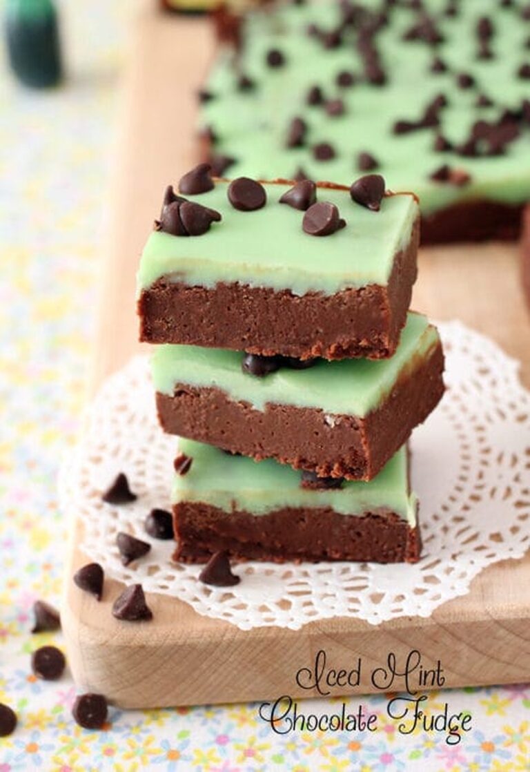 Decadent Iced Mint Chocolate Fudge Recipe