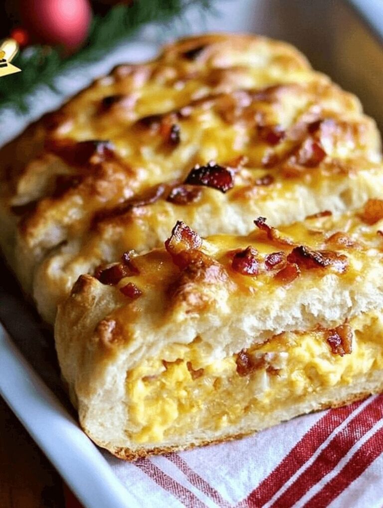 Delightful Christmas Morning Bacon, Egg & Cheese Biscuit Bake Recipe