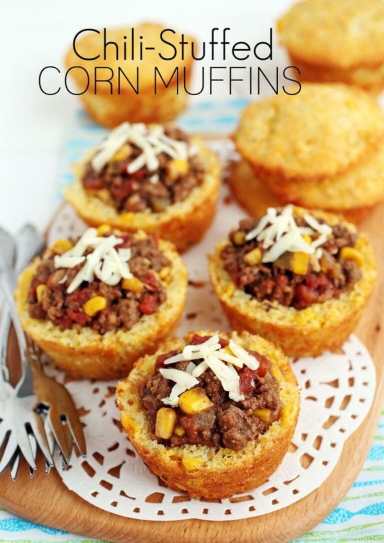 Savory Chili Stuffed Corn Muffins Recipe
