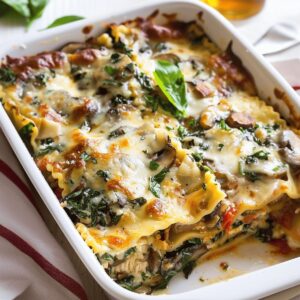 Creamy Chicken LasagnaEarthy Mushroom LasagnaVibrant Spinach Lasagna Recipe