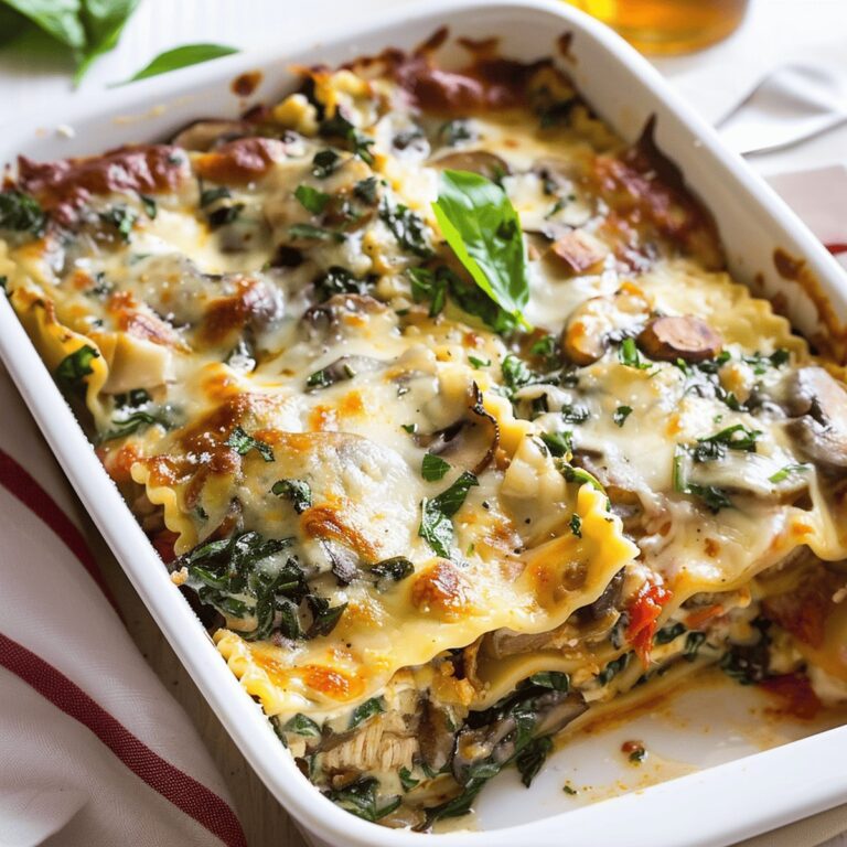 Creamy Chicken LasagnaEarthy Mushroom LasagnaVibrant Spinach Lasagna Recipe