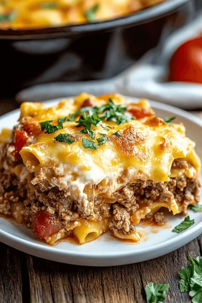 Creamy Beef Lombardi Casserole Recipe