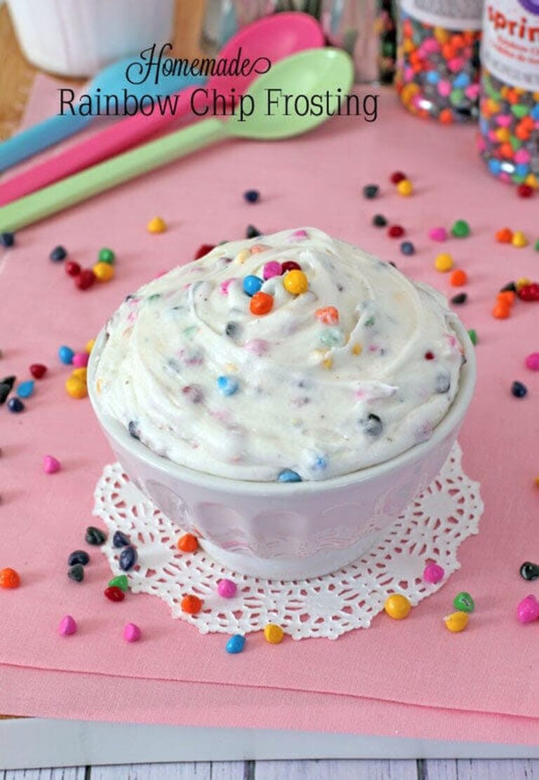 Creamy Rainbow Chip Frosting Recipe
